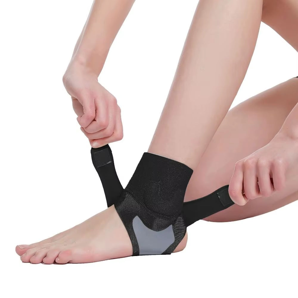 Adjustable Ankle Support Brace Anti-Sprain Guard Compression Ankle Strap Protective Elastic Sports Ankle Protector Basketball
