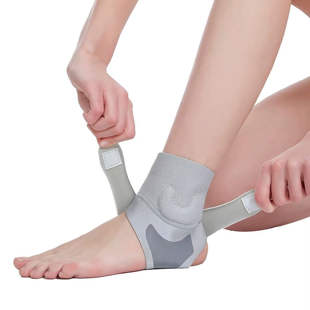 Adjustable Ankle Support Brace Anti-Sprain Guard Compression Ankle Strap Protective Elastic Sports Ankle Protector Basketball